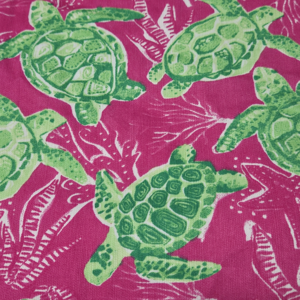 Tommy Bahama turtle shift dress with pockets girls pink & green, kids 10 - Picture 11 of 11